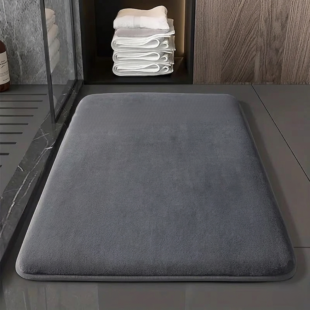 Solid Color Non-Slip Quick-Drying Bathroom Mat