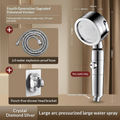New Powerful High-Pressure Shower Head with One Click Water-Stop