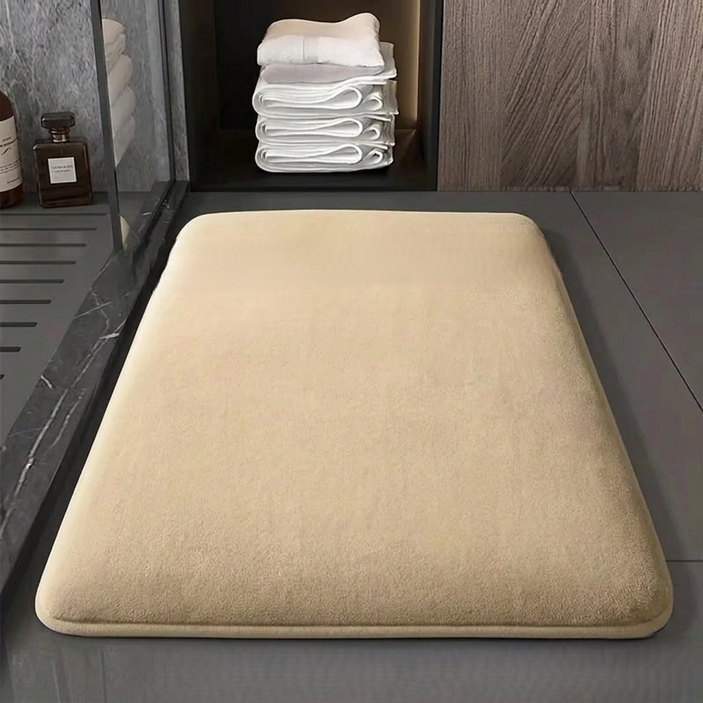 Solid Color Non-Slip Quick-Drying Bathroom Mat