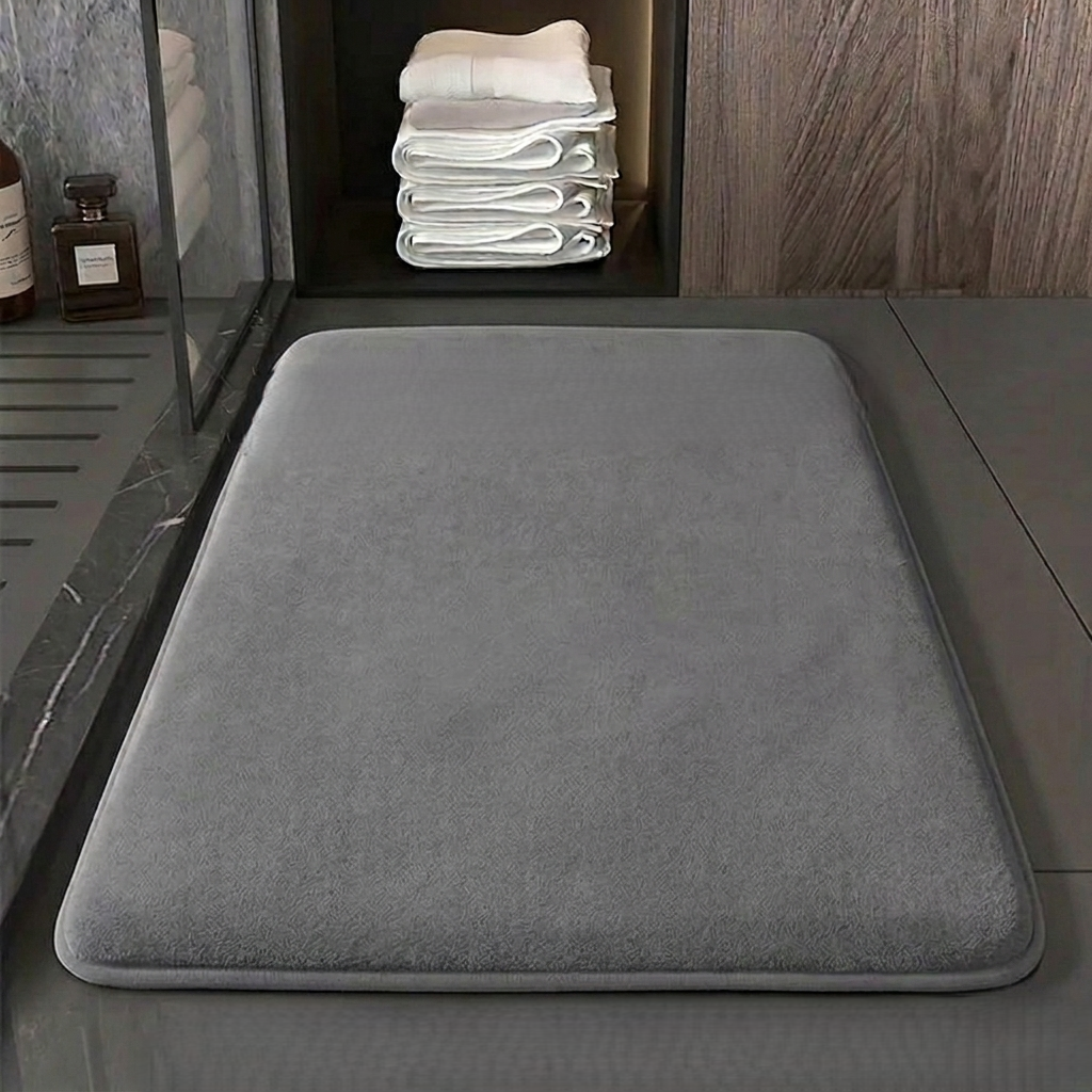 Solid Color Non-Slip Quick-Drying Bathroom Mat