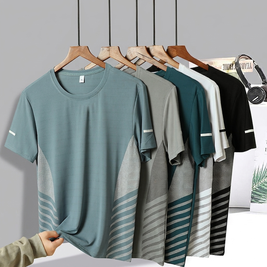 Men's Ice Silk Quick-Drying Running T-Shirt