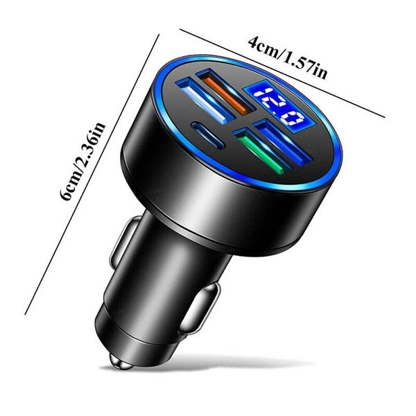 5 USB Port Car's Fast Charger-Adapter