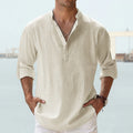 Men's Casual Shirt-Loose-Tops Long Sleeve
