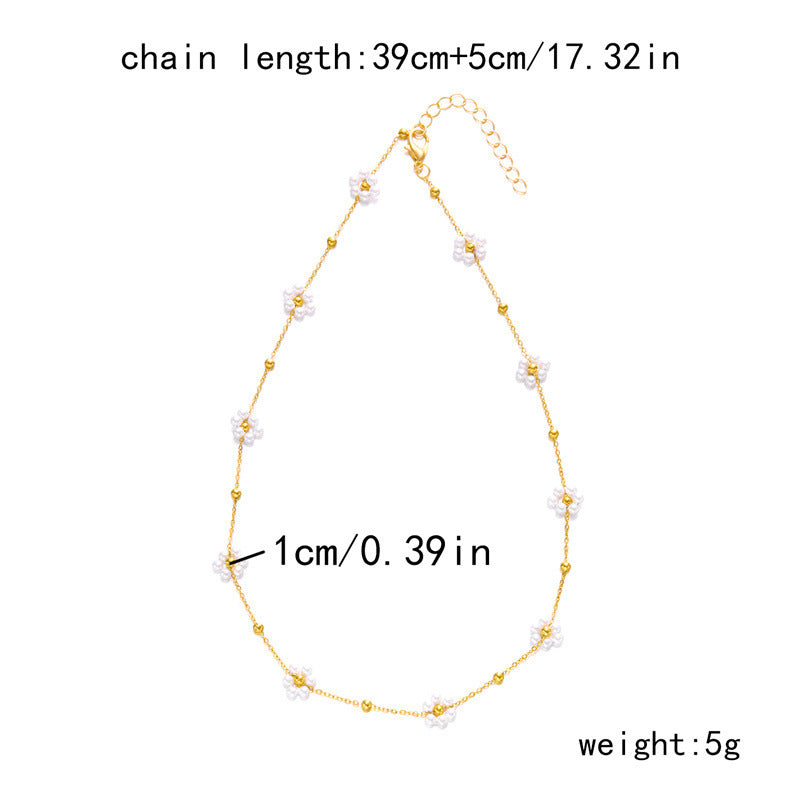 Women's Korean-style Fresh Flower Pearl Bracelet/Necklace