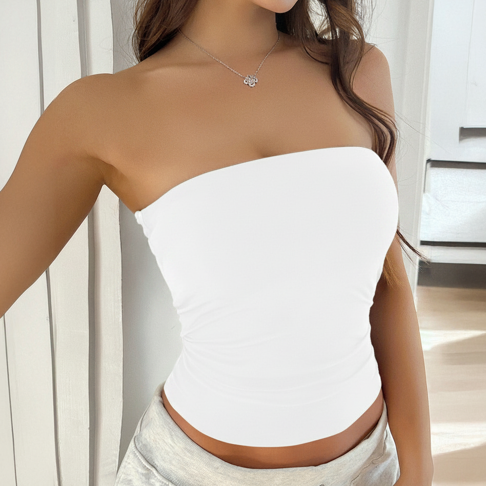 Y2G Women's Summer Solid Color Tube Top